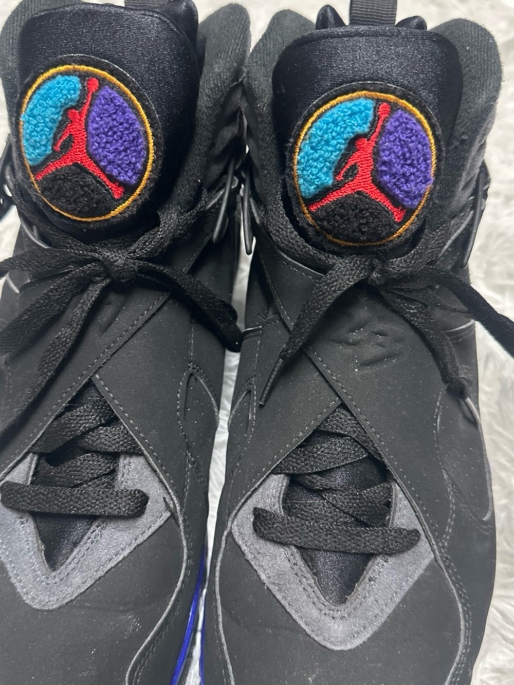 Jordan Kids' Black High-Top Sneakers with Multicolor Jumpman Patch